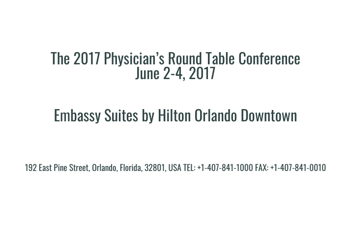 Physicians round table conference 2017 arminlabs